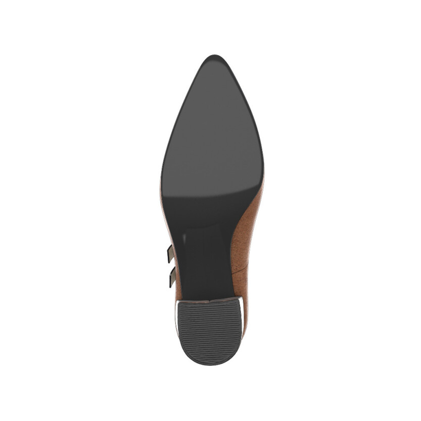 Block Heel Pointed Toe Schuhe 28604
