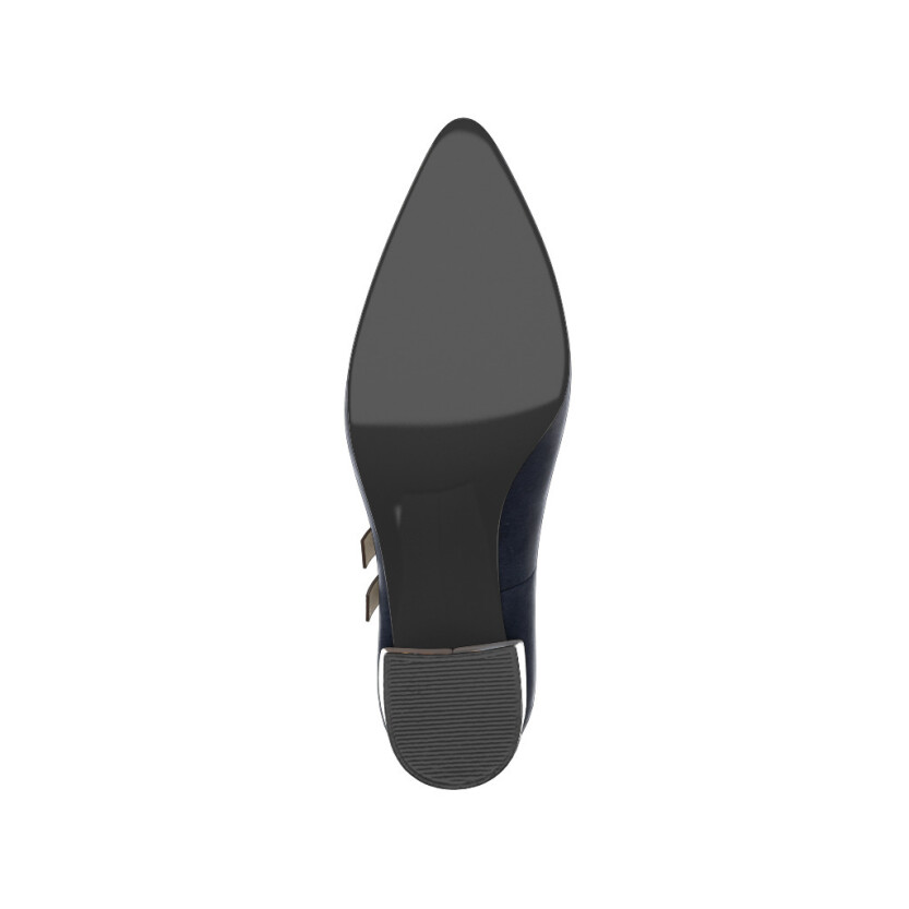 Block Heel Pointed Toe Schuhe 6514