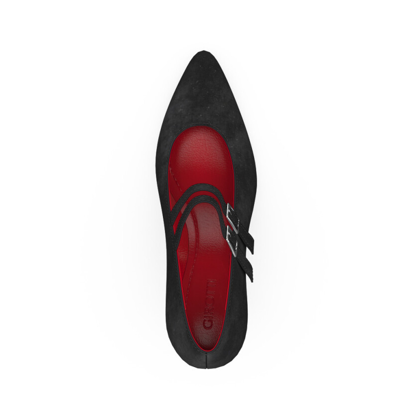 Block Heel Pointed Toe Schuhe 6629
