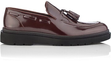 Slip-on-Schuhe für Herren Luigi Lackleder Bordeaux