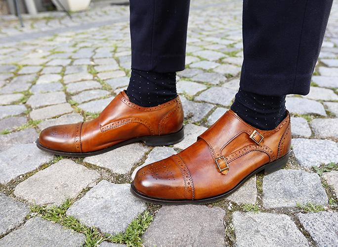 Brown Monk strap shoes