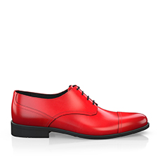 Red derby shoes